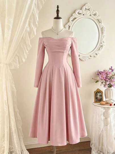 Vintamour Plus Size Vintage Elegant Women's Dress With Pockets Sweetheart Neckline Off Shoulder Pleated Casual Holiday Party Dress Summer Dresses For Women Summer Outfits For Women Summer Clothes Summer Holiday Outfits Spring Outfit Women Spring Dress Women Spring Break Outfits Spring Clothing Spring Women Spring Clothes Women Valentine's Day Dress Valentine Outfits For Women Valentines Day Outfit Elegant Dresses For Party Wedding Guest Dress Elegant Pink Dress Off Shoulder Formal Dress Long Sleeve Elegant Dress Elegant Midi Dress Off Shoulder Dress Spring Outfit For Women Elegant Valentine's Day Dress Spring Dress For Women