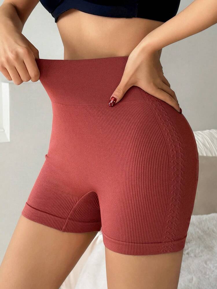 Seamless Tight Yoga Shorts, Lightweight Shaping Sportswear, Women Summer & Spring Outfit