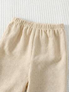 Cozy Pixies 3件套男婴海军蓝撞色披肩领长袖衬衫，松紧腰牛仔效果色裤子套装 - 彩色 - 查看 7