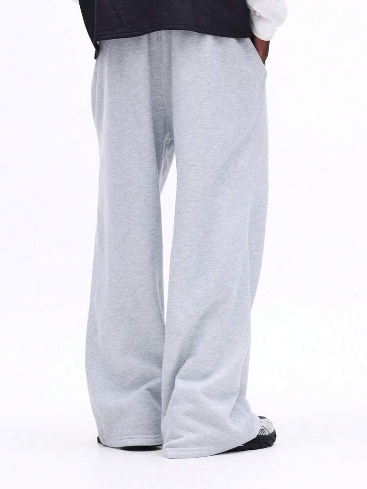 Wide Leg Drawstring Sweatpants With Side Pockets