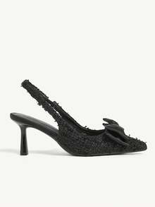 CUCCOO CHICEST Women's Fashionable & Elegant Commuter Pumps With Bow Decor Valentine's Day Elegant Shoes - Black - View 7