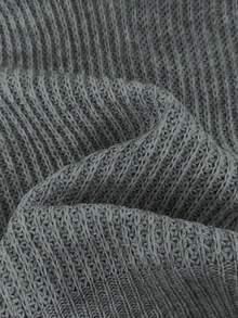 GlowEve CURVE Sweater Pullover Lengan Panjang Minimalis Leher V dengan Tali Pengikat Ukuran Besar - Dark Grey - View 4