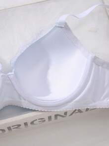 1pc Sexy Lace Minimalist Push-Up Bra, Underwire Bra For Small Bust - Multicolor - View 5