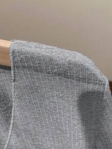 Resyla 法式无袖连衣裙罩衫，荷叶边长袖T恤罩衫，女士针织披肩，夏季防晒上衣 - 灰色 - 查看 5