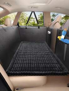 1pc Non-Slip Car Dog Mat, Heavy-Duty Pet Seat Cushion With Rear Extension Pad - Anti-Bite Wearing Floor Liner For SUVs, Sedans & Trucks (Small/Medium Large Breeds) Easy To Clean Polyester Travel Protector, Seat Protector For Dogs, Dog Car Seat Cover Extender, Pet Car Mat, - Multicolor - View 4