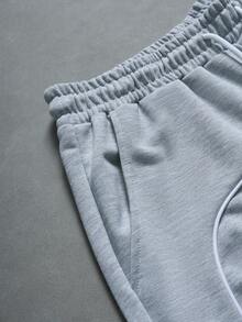 STYNVO Men's Drawstring Waist Pocket Casual Versatile Daily Wear Shorts - Black - View 3