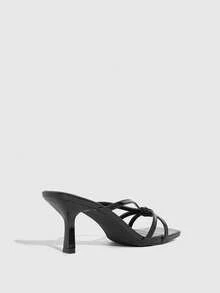 CUCCOO SZL Women's Square Toe Party Sandals Valentine's Day - Black - View 10