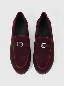 Sleekvia Casual Versatile Commuting Fringe Decor Flat Loafers - Red - View 2