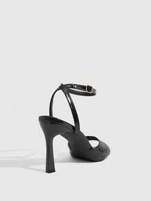 CUCCOO SZL Ladies Adjustable Simple High Heel Sandals, Suitable For Everyday Casual Wear, Spring Shoes, Spring Break Easter Dance Christmas Heels. Prom Heels Summer Shoes - Mia black - View 9