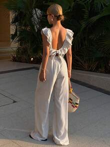 DAZY Women's Solid Color Minimalist Top And Pants 2 Pieces Set - Grey - View 3