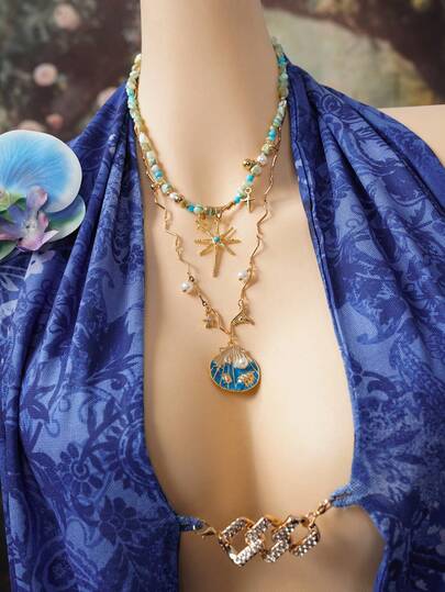 EgrlEra Women's Halter Metal Chain Mesh Overlay Dress Blue Short Dress Sexy Blue Dress Women Blue Beach Dress Halter Cowl Neck Dress Patterned Blue Dress