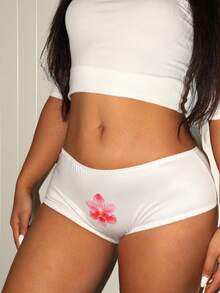 Lowkey Lull Quần lót nữ phối màu họa tiết hoa, bướm, lan, tối giản, lãng mạn, thường ngày. - Hồng - Xem 1