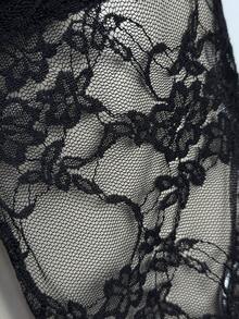 EgrlEra Women's Sexy Lace Lace-Up Design Fitted Blouse - Black - View 7