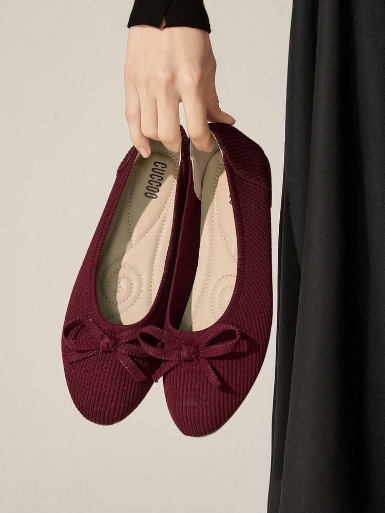 CUCCOO BASICS Women's Bow Decor Design Casual Versatile Flat Shoes Spring Shoes