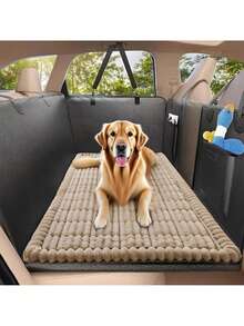 1pc Non-Slip Car Dog Mat, Heavy-Duty Pet Seat Cushion With Rear Extension Pad - Anti-Bite Wearing Floor Liner For SUVs, Sedans & Trucks (Small/Medium Large Breeds) Easy To Clean Polyester Travel Protector, Seat Protector For Dogs, Dog Car Seat Cover Extender, Pet Car Mat, - Multicolor - View 2
