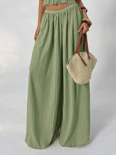 Aloruh Summer Loose Textured Casual Pants