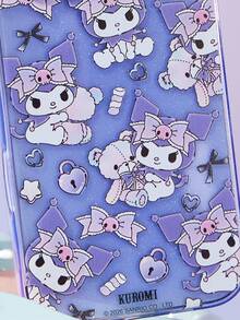 HELLO KITTY AND FRIENDS | SHEIN 红唇印花透明手机壳，印花保护壳设计时尚手机壳，亲吻，爱心 - 紫色 - 查看 7