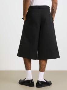 TOKVUE Men's Loose Fit Casual Wide Leg Bermuda Shorts - Black - View 2