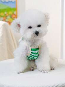 PETSIN 1pc Cat/Dog Clothes, Spring And Summer Pet Vest With Three-Dimensional Flowers, Skin-Friendly, Breathable And Comfortable Camisole - Multicolor - View 3