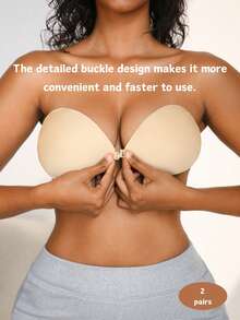 NudeFit Women's Invisible Bra Set, Suitable For Daily Wear - Multicolor - View 2