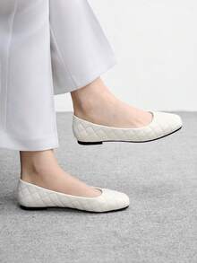 CUCCOO BIZCHIC Chaussures plates à bride Babies à carreaux rouges pour femmes, bout carré, style campus japonais mignon, chaussures à petit talon, chaussures de printemps, chaussures pour le printemps, Pâques - Beige - Voir 1