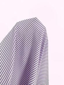 SHEIN VCAY Setelan Pantai 2 Potong Wanita Ukuran Besar Musim Panas Motif Kamisol dan Celana Pendek Garis-garis Biru & Putih - Purple - View 7