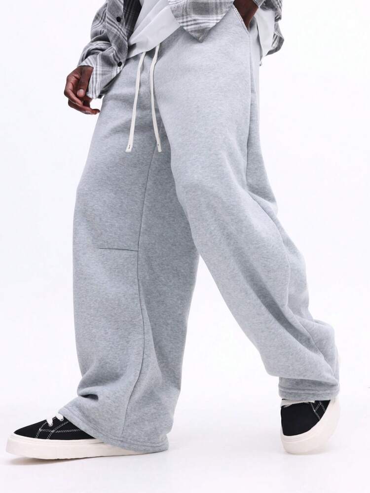 Loose Fit Drawstring Sweatpants With Pockets