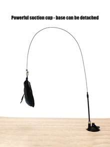 PETSIN 1件装宠物猫棒铃铛长杆吸盘可握可吸附羽毛头可更换自娱自乐压缩耐咬猫玩具宠物玩具宠物用品 - 彩色 - 查看 27