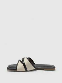 CUCCOO BIZCHIC Simple And Versatile Temperament Comfortable Fashion Generous Commuter Vacation Beach Flat Sandals - Apricot - View 9