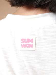 SUMWON Camiseta de manga corta con volantes y cuello redondo con estampado de cerezas, diseño de frutas casual de verano con detalle de ojal para niñas - Blanco - Ver 6