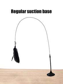 PETSIN 1件装宠物猫棒铃铛长杆吸盘可握可吸附羽毛头可更换自娱自乐压缩耐咬猫玩具宠物玩具宠物用品 - 彩色 - 查看 19