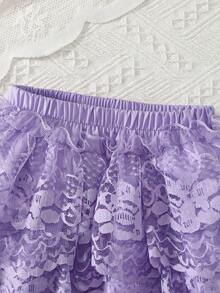 SHEIN 2pcs/Set Young Girl Sleeveless Top And Skirt, Casual & Fashionable Daily Wear Set Young Girls Clothing Sets Summer - Multicolor - View 7