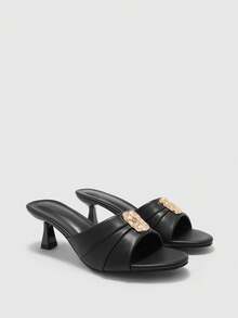 CUCCOO BIZCHIC Simple And Generous, Fashionable And Versatile, Casual Workplace Commuter Women's High-Heeled Sandals - Black - View 7