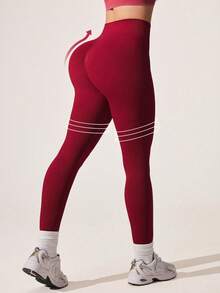 Eassivo Eassivo Quần legging thể thao màu tím không đường may dành cho nữ, quần legging tập yoga ngoài trời, quần legging lửng ôm bụng, quần bó tập luyện, quần legging cạp cao, quần legging bó sát, quần thể thao yoga, quần tập thể dục, quần tập thể dục nén, quần yoga cạp cao, quần legging cạp cao, quần legging nén, quần yoga nữ, quần legging ôm bụng, quần legging ôm bụng, đồ tập thể dục ôm bụng. - Màu Đỏ Sâu - Xem 2