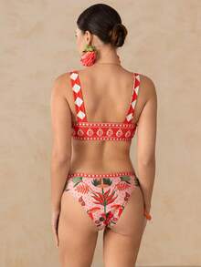 Swim Oasis Women's Printed Minimalist Casual Swimwear Set - Multicolor - View 4