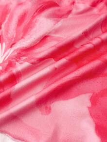 Áo hai dây/áo tank top mùa hè cho bé gái và thiếu nữ, họa tiết hoa nhiệt đới, viền xoắn, thích hợp cho kỳ nghỉ xuân/hè, ngày Valentine, tiệc trà chiều, phong cách đường phố, mặc nhiều lớp hoặc dự tiệc. Áo mùa hè cho nữ, trang phục mùa xuân cho nữ, áo nữ cho mùa hè. - Màu Hồng Tươi - Xem 6