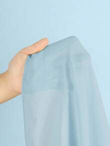 Swim Basics 2pcs/Set Solid Color Tie-Up Beach Cover-Up - Blue - View 7