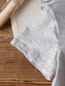 LOONEY TUNES X SHEIN 男童休闲卡通印花短袖T恤，夏季 - 白色 - 查看 4