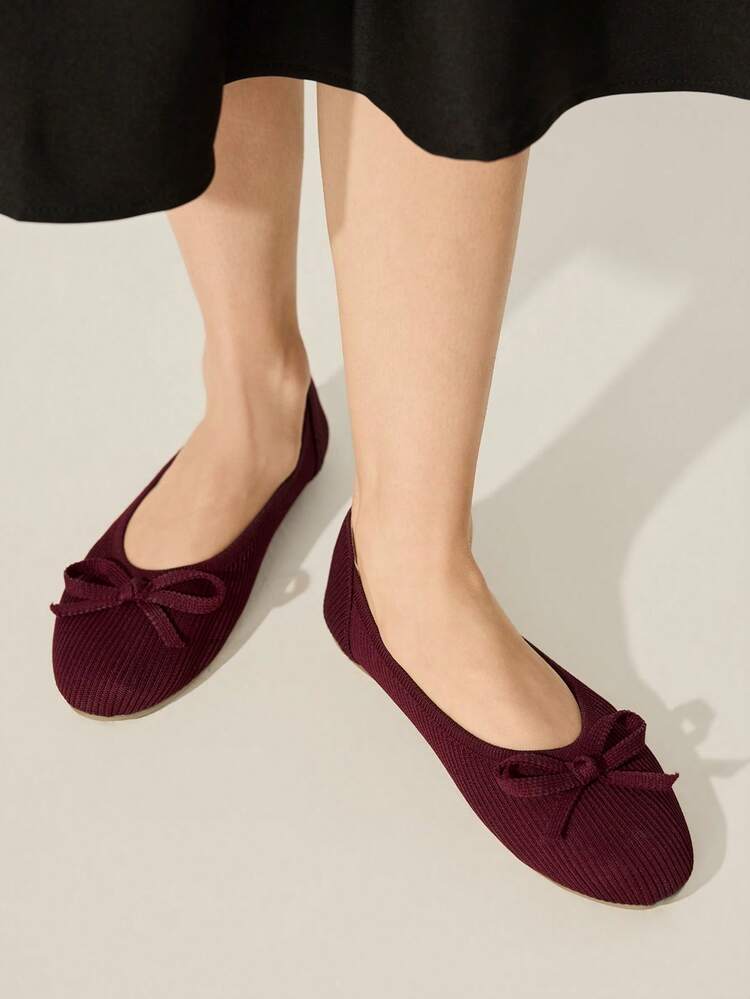 CUCCOO BASICS Women's Bow Decor Design Casual Versatile Flat Shoes Spring Shoes