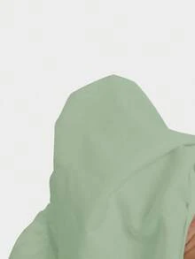 Aloruh 女士优雅春夏通勤及日常穿着简约纯白色短袖褶皱腰长袖衬衫 - 綠色 - 查看 10
