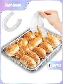 SHEIN 50/10件蛋糕托盘防尘罩（A+B长度应小于70厘米/27.6英寸），派对食物罩，烘焙蛋糕房配件，厨房食物保鲜工具，水果蔬菜面包食物罩 - 彩色 - 查看 5