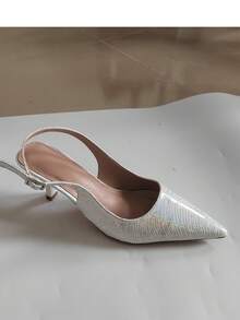 CUCCOO SZL Zapatos de tacón alto de punta elegantes y de moda para fiestas - Blanco - Ver 15