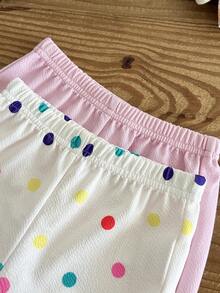 SHEIN Baby Girl Summer Casual Camisole & Shorts Set - Multicolor - View 7