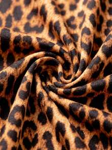 SHEIN SXY High Waisted Leopard Print Flare Pants Party Date Pants Leopard Print Pants Women's Pants - Yellow - View 8