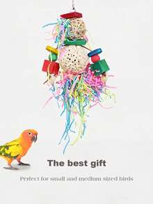 1pc Parrot Chew Toy For Boredom Relief, Daily Leisure Pet Supplies - Multicolor - View 4