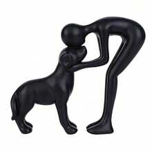 Madebyblanc Tượng điêu khắc phong cách Bắc Âu ấm cúng và mang lại cảm giác thư thái về con người và những chú chó, làm từ nhựa resin, trang trí nhà cửa theo phong cách trừu tượng hiện đại và tối giản, quà tặng làm từ nhựa resin, vật trang trí bàn phòng khách nhân dịp tân gia, trang trí nhà cửa theo chủ đề tình bạn với thú cưng. - Nhiều màu - Xem 10