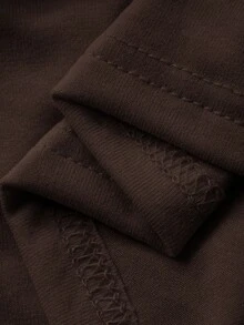DAZY 2pcs Women Solid Color Casual Twist Camisole And Cardigan Set Summer - Coffee Brown - View 6