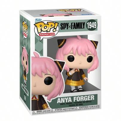  Mô hình Funko POP! Animation Vinyl Figure, SPY*FAMILY Anya Forger No. 1949, Cô bé dễ thương trong bộ đồng phục học sinh với mái tóc hồng và kẹp tóc đen vàng, hộp trưng bày có cửa sổ, quà tặng trang trí bàn làm việc hoặc kệ sách.