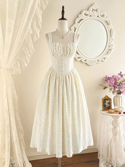 Vintamour Vintage Elegant Women's Knitted Floral Jacquard Button Front Camisole Dress Casual Holiday Dress Summer Dresses For Women Summer Holiday Outfits Spring Outfit Women Spring Dress Women Spring Clothing Spring Break Outfits Spring Clothes Women Elegant Dresses For Party Elegant Party Dresses For Women Wedding Guest Dress For Women Wedding Party Dress Graduation Dress Elegant Ceremony Dresses Elegant Dresses For Women Formal Dress