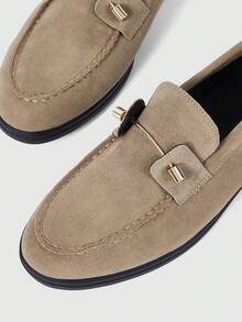 Sleekvia Casual Versatile Commuting Fringe Decor Flat Loafers - Apricot - View 7